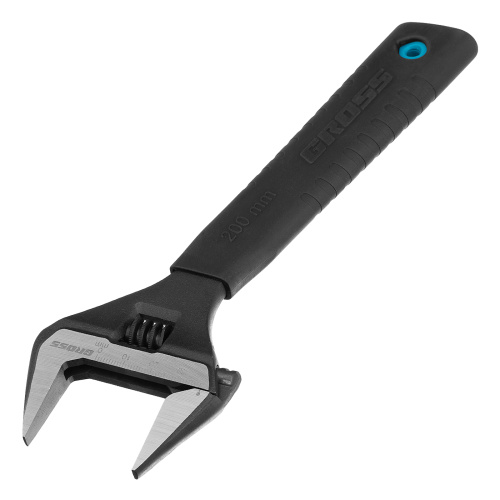 Ключ разводной, 200 мм, CrV, тонкие губки, защитные насадки Gross по ценам производителя в Краснодаре с доставкой по всей России