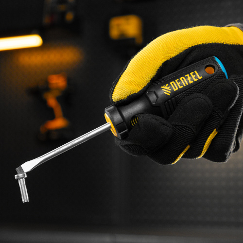 Отвертка, SL5x75 мм, S2, 3к рукоятка Denzel по ценам производителя в Краснодаре с доставкой по всей России