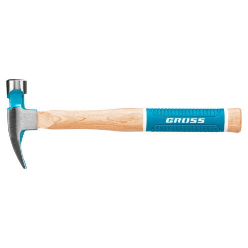 Молоток-гвоздодер, 280 г, угол 75, магнит, обрезиненная рукоятка American hickory GROSS по ценам производителя в Краснодаре с доставкой по всей России