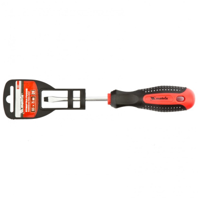 Отвертка Fusion, SL5 х 75 мм, CrV, трехкомпонентная рукоятка "Anti slip" Matrix по ценам производителя в Краснодаре с доставкой по всей России
