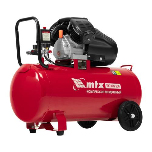 Компрессор воздушный КК-2200/100, 2,2 кВт, 350 л/мин, 100 л, прямой привод, масляный MTX по ценам производителя в Краснодаре с доставкой по всей России
