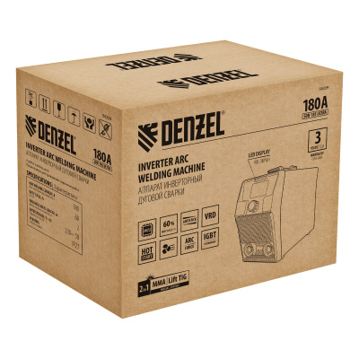 Аппарат инвертор. дуговой сварки SDR-185 Ultra, 180 А, ПВ 60% Denzel по ценам производителя в Краснодаре с доставкой по всей России