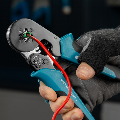 Клещи (пресс-клещи) для обжима наконечников электропроводов с сечением 0.25-8 мм2 Gross по ценам производителя в Краснодаре с доставкой по всей России