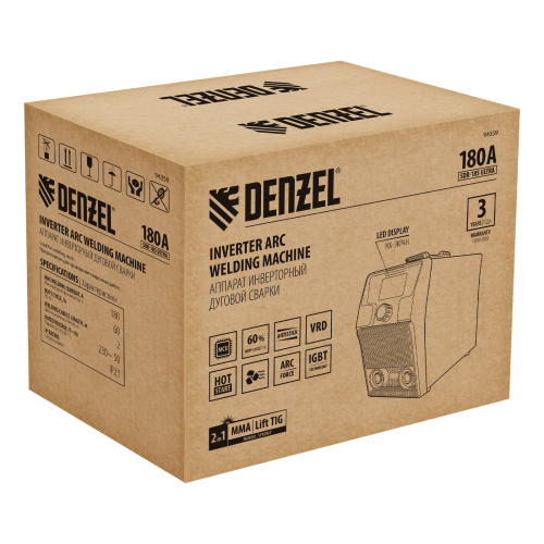 Аппарат инвертор. дуговой сварки SDR-185 Ultra, 180 А, ПВ 60% Denzel по ценам производителя в Краснодаре с доставкой по всей России