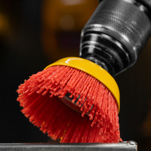 Щетка для дрели, 75 мм, Чашка, со шпилькой, нейлоновая щетина Denzel по ценам производителя в Краснодаре с доставкой по всей России