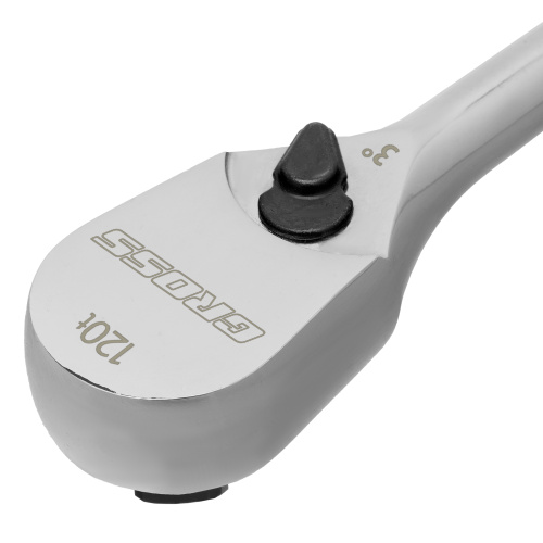 Ключ-трещотка 1/2", CrV, 120 зубьев, цельнометаллический, хром Gross по ценам производителя в Краснодаре с доставкой по всей России