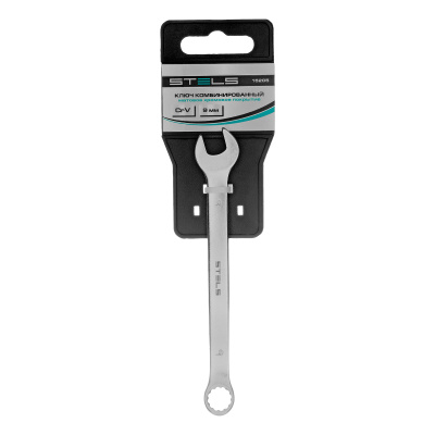 Ключ комбинированный, 9 мм, CrV, матовый хром Stels по ценам производителя в Краснодаре с доставкой по всей России