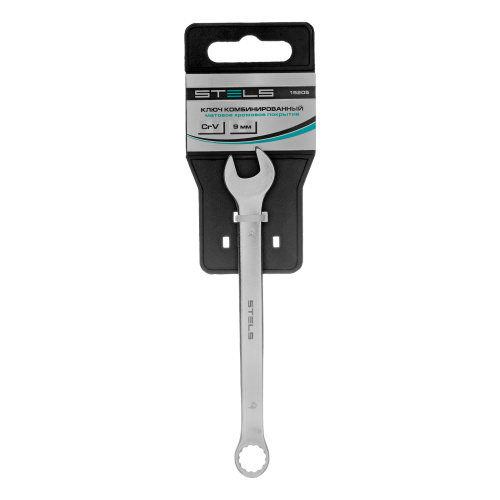 Ключ комбинированный, 9 мм, CrV, матовый хром Stels по ценам производителя в Краснодаре с доставкой по всей России