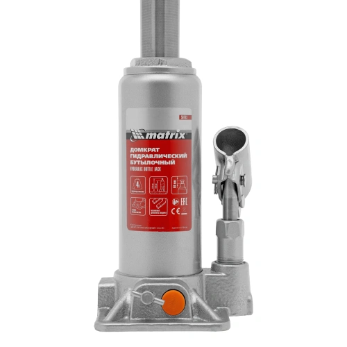 Домкрат гидравлический бутылочный, 4 т, h подъема 194-372 мм Matrix по ценам производителя в Краснодаре с доставкой по всей России