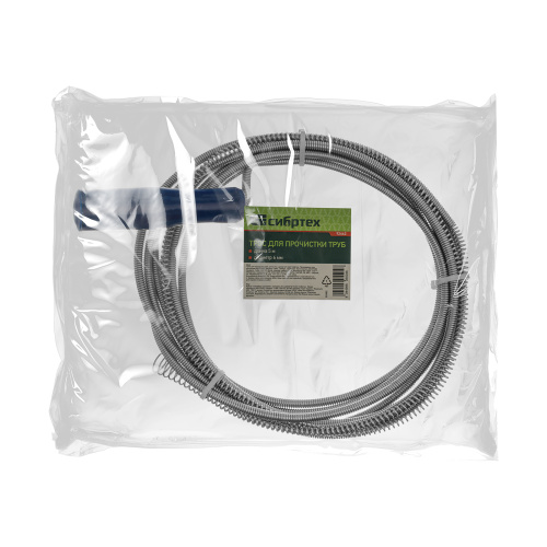 Трос для прочистки труб, L-5 м, D 6 мм Сибртех по ценам производителя в Краснодаре с доставкой по всей России