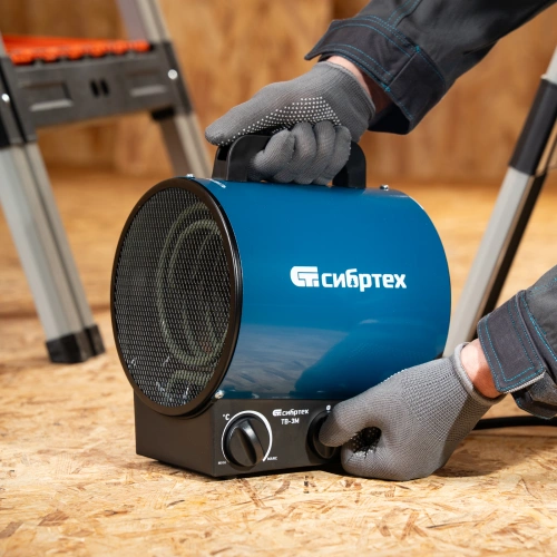 Тепловая пушка ТВ-3М (тепловентилятор), 230 В, 3 режима: вентилятор/1500 Вт /3000 Вт Сибртех по ценам производителя в Краснодаре с доставкой по всей России