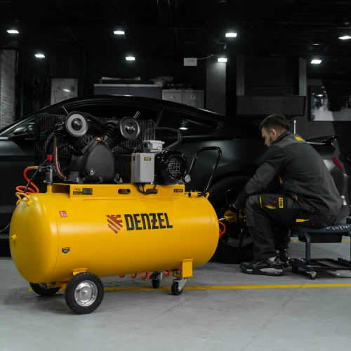 Компрессор воздушный рем. привод BCV 4000-T/200, 4,0 кВт, 200 литров, 690 л/мин Denzel по ценам производителя в Краснодаре с доставкой по всей России