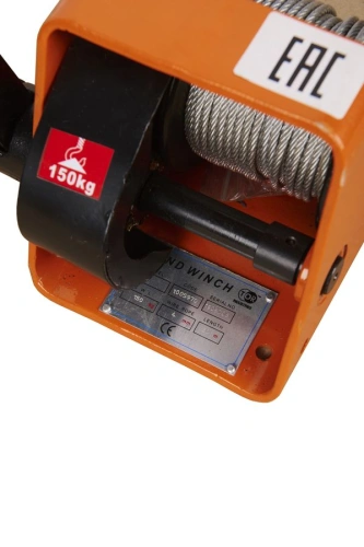 Лебедка ручная барабанная с тросом  150кг  20м со съемной ручкой TOR GR по ценам производителя в Краснодаре с доставкой по всей России