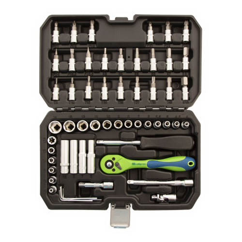 Набор инструментов 56 предметов, CrV, 1/4" Сибртех по ценам производителя в Краснодаре с доставкой по всей России