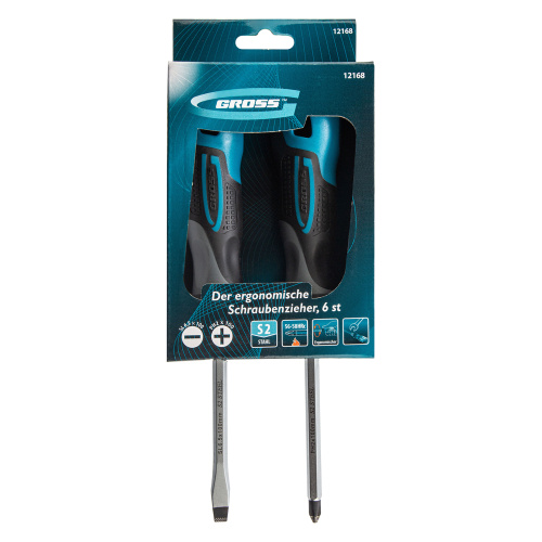 Набор отверток комбинированный 2 шт, S2, трехкомпонентная рукоятка Gross по ценам производителя в Краснодаре с доставкой по всей России