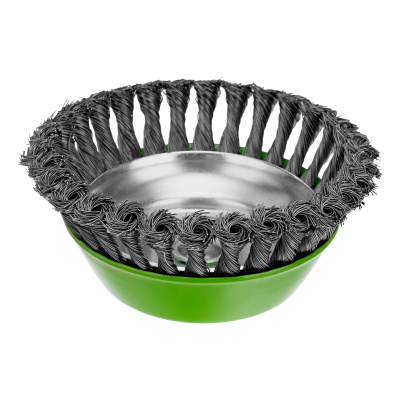 Щетка для УШМ, 150 мм, М14, "чашка", крученая проволока 0.5 мм Сибртех по ценам производителя в Краснодаре с доставкой по всей России