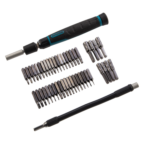 Отвертка с набором бит и торцевых головок для точных работ, гибкий привод, 48 шт, CrMo Gross по ценам производителя в Краснодаре с доставкой по всей России