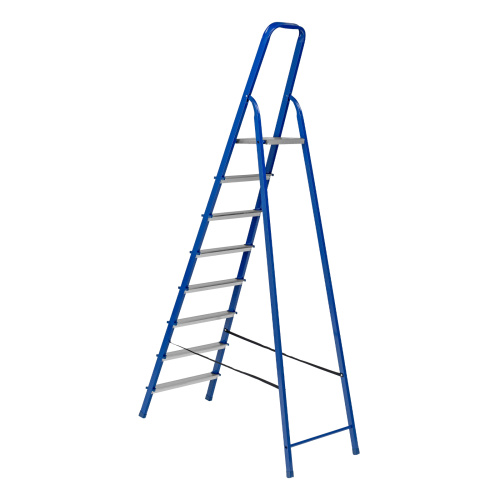 Стремянка, 8 ступеней, стальной профиль, алюминиевые ступени Сибртех по ценам производителя в Краснодаре с доставкой по всей России