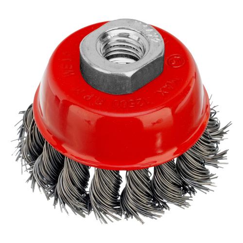 Щетка для УШМ, 65 мм, М14, "чашка", крученая проволока 0.5 мм Matrix по ценам производителя в Краснодаре с доставкой по всей России