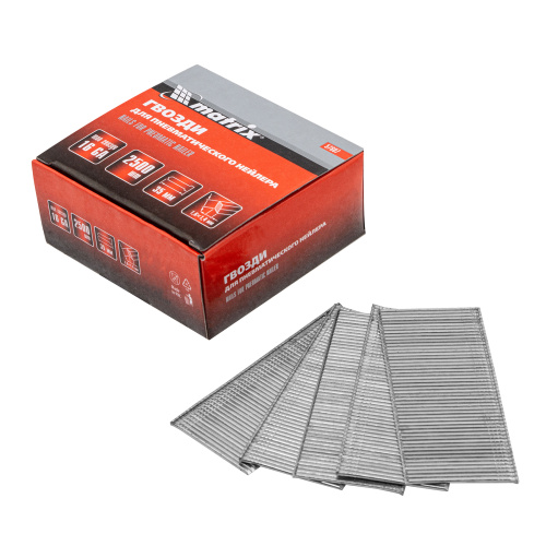 Гвозди для пневматического нейлера 16GA, сечение 1.6 х 1.4, длина 35 мм, 2500 шт Matrix по ценам производителя в Краснодаре с доставкой по всей России