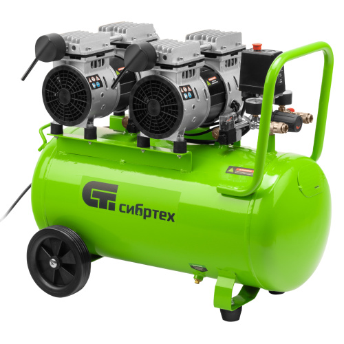 Компрессор безмаслянный малошумный МБ 2000/50, 2000 Вт, 50л, 300 л/мин Сибртех по ценам производителя в Краснодаре с доставкой по всей России