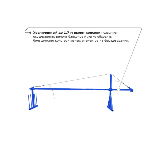 Строительная люлька ZLP-800 (длина платформы 7,5 м, длина троса 60 м) по ценам производителя в Краснодаре с доставкой по всей России