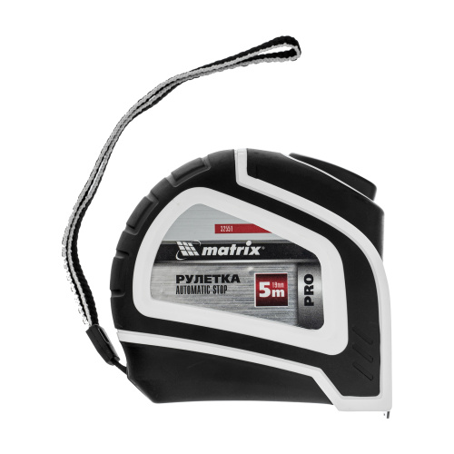 Рулетка Autostop,5 м х 19 мм,двухкомпонентный корпус,автоматическая фиксация,Pro Matrix по ценам производителя в Краснодаре с доставкой по всей России