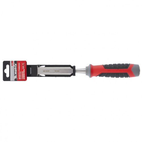 Долото-стамеска, 18 мм, 60 CrV, трехкомпонентная обрезиненная рукоятка Matrix по ценам производителя в Краснодаре с доставкой по всей России