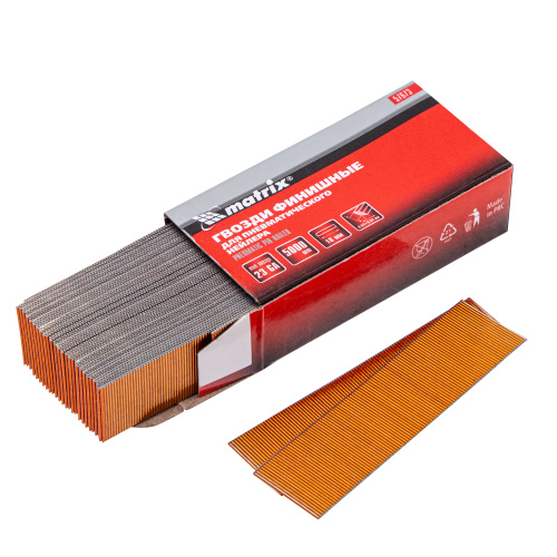 Гвозди финишные, (шпильки) 23GA для пневматического нейлера финишного D 0.64 мм, длина 18 мм, 5000 шт Matrix по ценам производителя в Краснодаре с доставкой по всей России