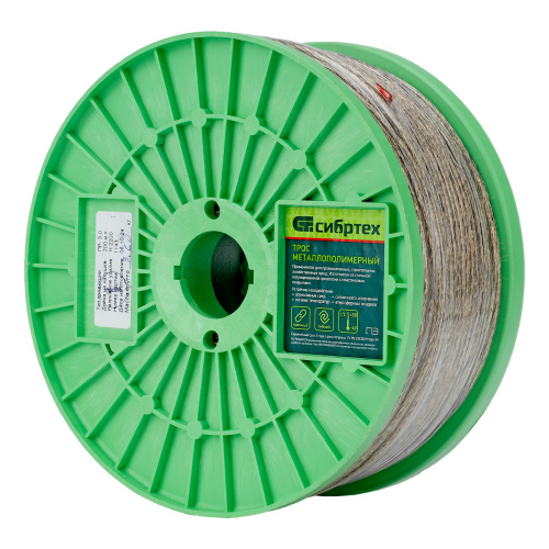 Трос металлополимерный прозрачный ПР-3.0, толщина 3.0 мм, катушка 200 метров Сибртех по ценам производителя в Краснодаре с доставкой по всей России