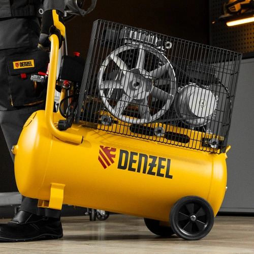 Компрессор воздушный BCI2300/50, ременный привод, 2.3 кВт, 50 литров, 400 л/мин Denzel по ценам производителя в Краснодаре с доставкой по всей России