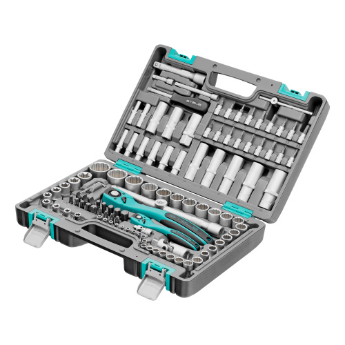 Набор инструментов 1/2", 1/4", CrV, 12 гранные головки, пластиковый кейс, 109 предмета Stels по ценам производителя в Краснодаре с доставкой по всей России