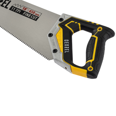 Ножовка по дереву, 450 мм, 11 TPI, зуб 3D, металлопластиковая рукоятка Denzel по ценам производителя в Краснодаре с доставкой по всей России