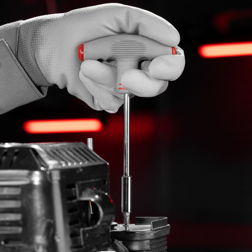 Отвертка с Т-образной эргономичной ручкой и набором бит, 11 шт, CrV Matrix по ценам производителя в Краснодаре с доставкой по всей России