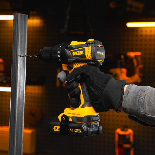 Дрель-шуруповерт аккумуляторная, бесщет. BLDL-IB-18-0, Li-Ion, 18 В Denzel по ценам производителя в Краснодаре с доставкой по всей России