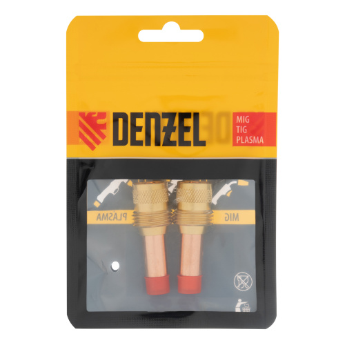 Держатель цанги с газовой линзой для электрода 2,4 мм, 2 шт Denzel по ценам производителя в Краснодаре с доставкой по всей России