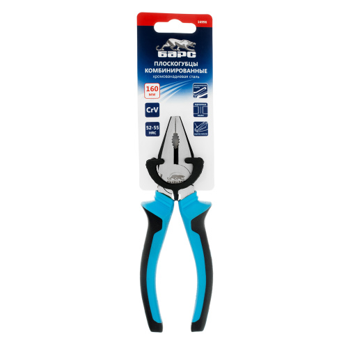 Плоскогубцы комбинированные 160 мм, хром-ванадий, двухкомпонентные рукоятки Барс по ценам производителя в Краснодаре с доставкой по всей России