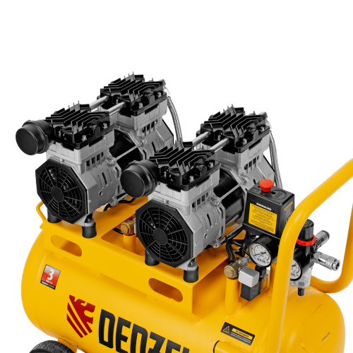 Компрессор безмасляный, малошумный DLS 1500/50, 1500 ВТ, 2x750, 50 л, 260 л/мин Denzel по ценам производителя в Краснодаре с доставкой по всей России