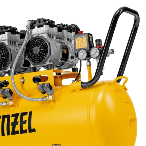 Компрессор безмасляный, малошумный  DLS 2250/100, 2250 Вт, 3x750, 100 л, 410 л/мин блок управления/ Denzel по ценам производителя в Краснодаре с доставкой по всей России