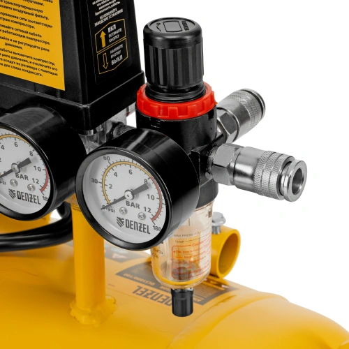 Компрессор безмасляный, малошумный DLS 1800/100,1800 Вт, 3x600, 100 л, 345 л/мин Denzel по ценам производителя в Краснодаре с доставкой по всей России