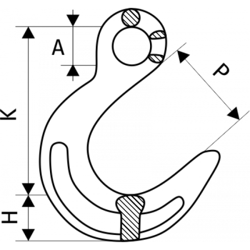 Крюк с широким зевом 12,5 т, размер 3/4 по ценам производителя в Краснодаре с доставкой по всей России