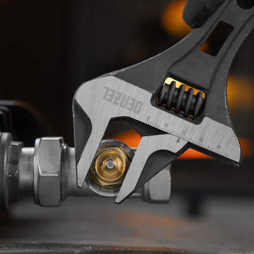 Ключ разводной 185 мм, CrV, кованый, укороченная рукоятка Denzel по ценам производителя в Краснодаре с доставкой по всей России