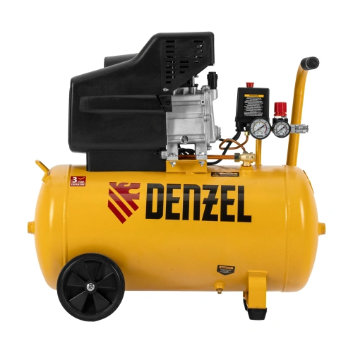 Компрессор воздушный, прямой привод DC1500/50, 1.5 кВт, 50 литров, 220 л/мин Denzel по ценам производителя в Краснодаре с доставкой по всей России