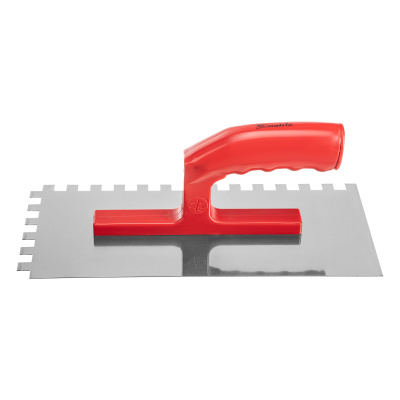 Гладилка стальная, 280 x 130 мм, зеркальная полировка, пластмастмассовая ручка, зуб 10 x 10 мм Matrix по ценам производителя в Краснодаре с доставкой по всей России