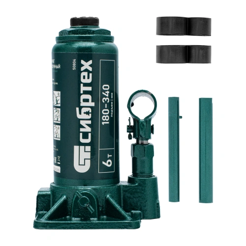 Домкрат гидравлический бутылочный, 6 т, 180-340 мм Сибртех по ценам производителя в Краснодаре с доставкой по всей России