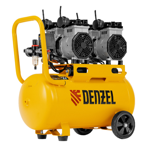 Компрессор безмасляный, малошумный DLS 2200/50, 2200 Вт, 2x1100, 50 л, 380 л/мин Denzel по ценам производителя в Краснодаре с доставкой по всей России