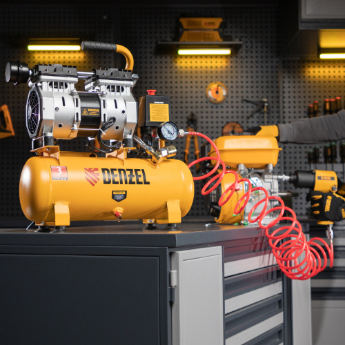 Компрессор DLS650/10 безмаслянный малошумный 650 Вт, 120 л/мин, ресивер 10 л Denzel по ценам производителя в Краснодаре с доставкой по всей России