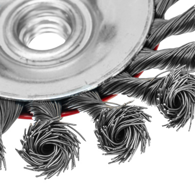 Щетка для УШМ, 125 мм, М14, "тарелка", крученая проволока 0.5 мм Matrix по ценам производителя в Краснодаре с доставкой по всей России