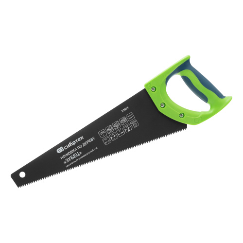 Ножовка по дереву "Зубец", 350 мм, 7-8 TPI, каленый зуб 2D, защитное покрытие, двухкомпонентная рукоятка Сибртех по ценам производителя в Краснодаре с доставкой по всей России