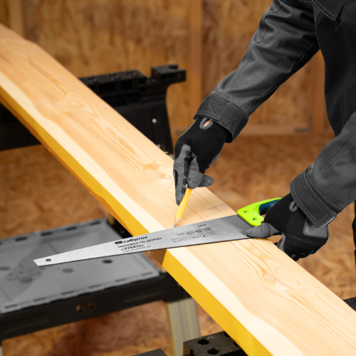 Ножовка по дереву"Зубец" для точных пильных работ, 450 мм, каленый зуб 2D, 14 TPI, двухкомпонентная рукоятка Сибртех по ценам производителя в Краснодаре с доставкой по всей России